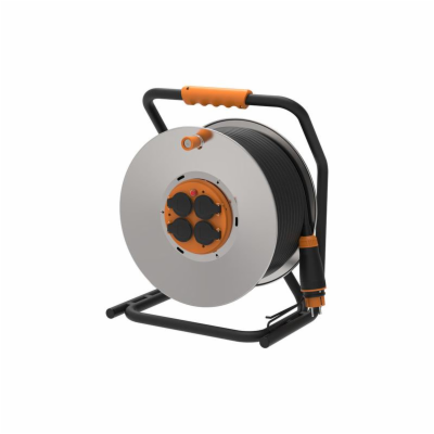 Solight prodlužovací přívod - na kovovém bubnu, 4 zásuvky...