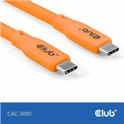 Club3D Kabel USB-C 4.0, 20Gbps, 4K60Hz, PD 240W, 2m, oran...