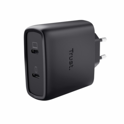TRUST GaN Nabíječka MAXO 65W 2-Port, USB-C, černá