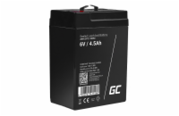 Green Cell AGM VRLA 6V 4.5Ah maintenance-free battery for the alarm system, cash register, toys