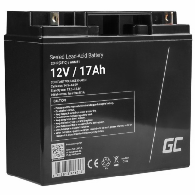 Green Cell AGM VRLA 12V 17Ah maintenance-free battery for...