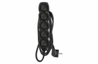 EMOS prodlužovací přívod, černý, 5z/3m, 1,0mm