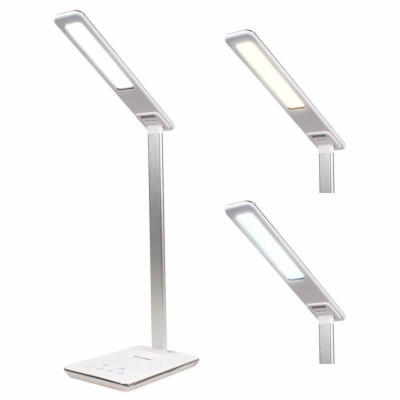 Stolní LED lampička Huslog bílá s bezdrátovou nabíječkou