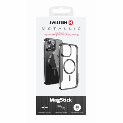 SWISSTEN Clear Jelly MagStick Metallic pouzdro pro iPhone...
