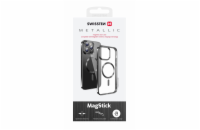SWISSTEN Clear Jelly MagStick Metallic pouzdro pro iPhone 16 Plus černé