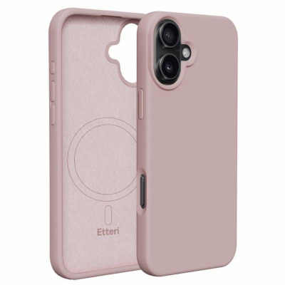 Silikonové TPU pouzdro Etteri Mag pro iPhone 16 světle rů...