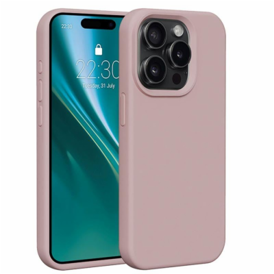 Silikonové TPU pouzdro Etteri pro iPhone 15 Pro světle rů...