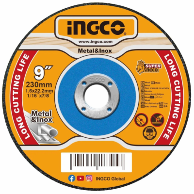 Ingco MCD162301 Kotouč řezný na kov, 230 x 1,6 x 22,2 mm