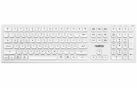 KBC Niceboy OFFICE K30, bezdrátová multimediální klávesnice, nízkoprofilová, USB, CZ, bílá