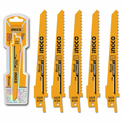 Ingco RSB611D List pilový do přímočaré pily 150mm, sada 5ks