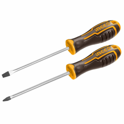 Ingco HKSD0248 Šroubovák plochý+křížový sada 2ks CrV