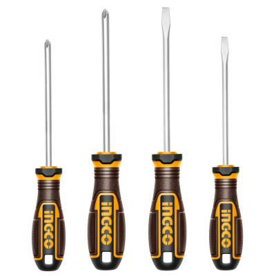 Ingco HKSDS0428 Šroubovák plochý+křížový sada 4ks