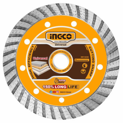 Ingco DMD031251 Kotouč řezný, diamantový lamelový 125 x 1 mm