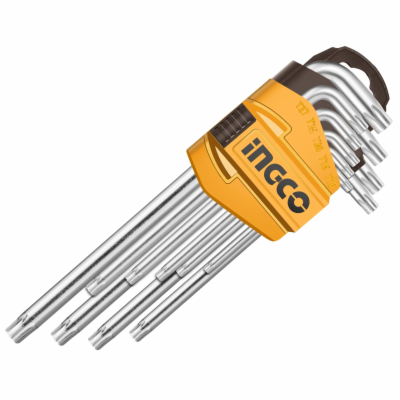 Ingco HHK13091 Klíč torx CrV T10-T50 9ks KLC
