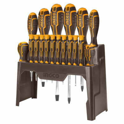 Ingco HKSD1828 Šroubovák plochý+křížový+hodinářský sada 1...