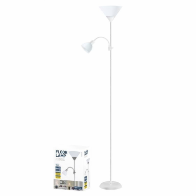 Platinet PFLF066W podlahová lampa E27 + E14, bílá