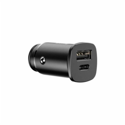 Nabíječka do auta Baseus 30W 1x USB,1x USB-C černá