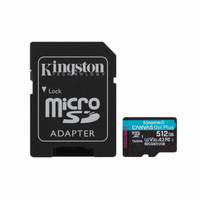 Kingston Canvas Go Plus A2/Micro SDXC/512GB/UHS-I U3 / Cl...