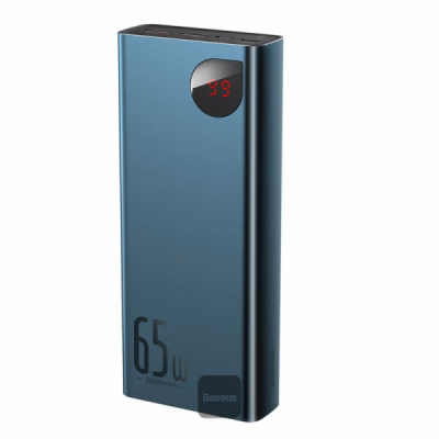 Baseus Powerbanka Adaman Metal 20000mAh 65W modrá