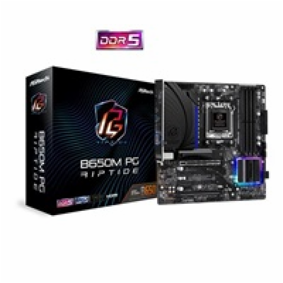 BAZAR - ASRock MB Sc AM5 B650M PG Riptide, AMD B650, 4xDD...