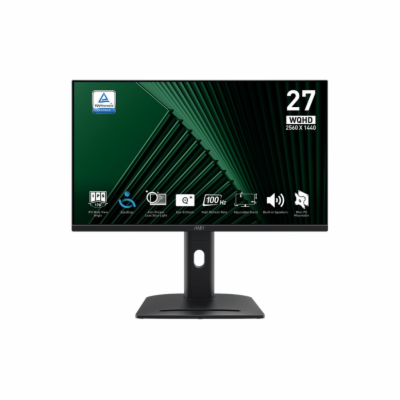 MSI monitor PRO MP275QPG 27" IPS/2560x1440(WQHD)/100Hz/1m...
