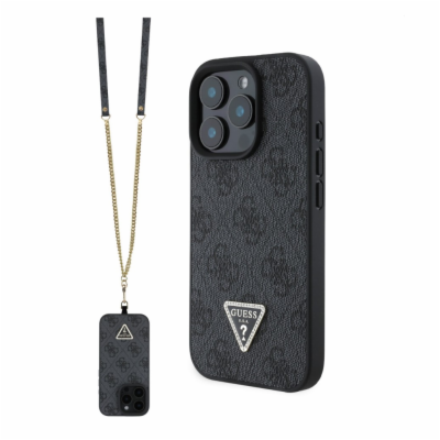 Guess PU 4G Strass Triangle Metal Logo Zadní Kryt + Cross...