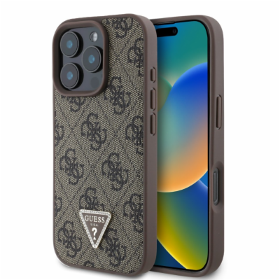 Guess PU 4G Strass Triangle Metal Logo Zadní Kryt pro iPh...