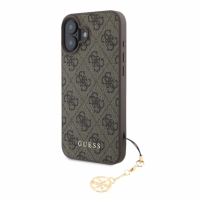 Guess 4G Charm Zadní Kryt pro iPhone 16 Tone on Tone Brow...