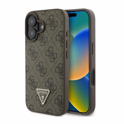 Guess PU 4G Strass Triangle Metal Logo Zadní Kryt pro iPh...