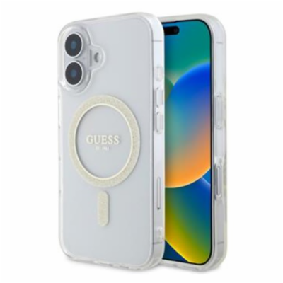 Guess IML Glitter Ring MagSafe Zadní Kryt pro iPhone 16 P...
