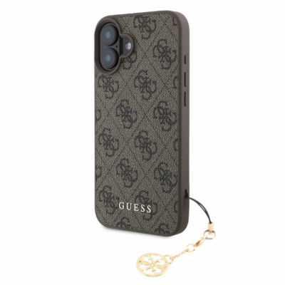 Guess 4G Charm Zadní Kryt pro iPhone 16 Tone on Tone Brow...