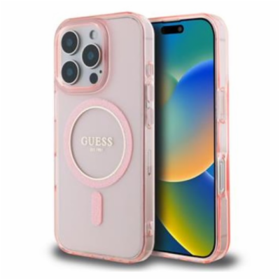 Guess IML Glitter Ring MagSafe Zadní Kryt pro iPhone 16 P...
