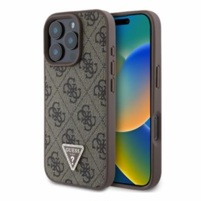Guess PU 4G Strass Triangle Metal Logo Zadní Kryt pro iPh...