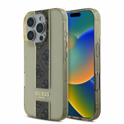 Guess IML Middle 4G Stripe Zadní Kryt pro iPhone 16 Pro B...