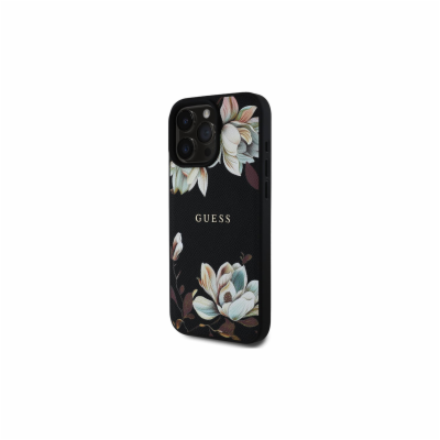 Guess PU Magnolia MagSafe Zadní Kryt pro iPhone 16 Pro Če...