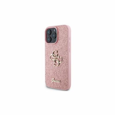 Guess PU Fixed Glitter 4G Metal Logo Zadní Kryt pro iPhon...