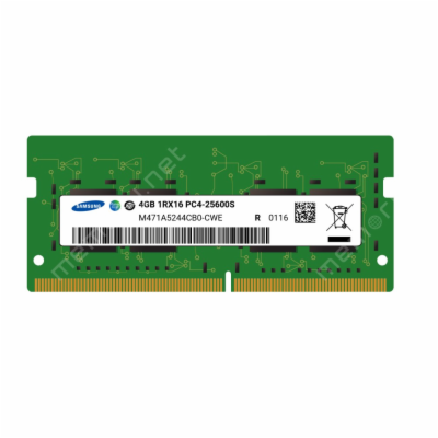 Samsung 4GB DDR4 3200MHz CL22 SODIMM Vysokorychlostní 4GB...