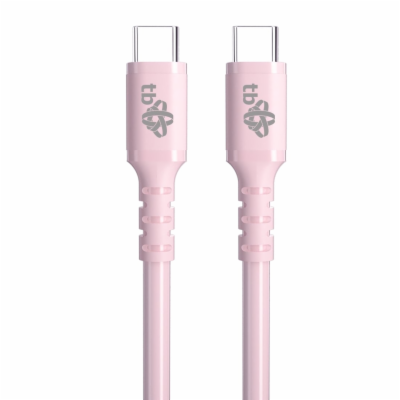 TB USB C - USB C 60W Jelly kabel 1m růžový