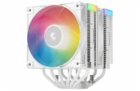 DEEPCOOL chladič AG620 WH ARGB V2 / 2x 120mm fan / 6x heatpipes / PWM / pro Intel i AMD / bílý