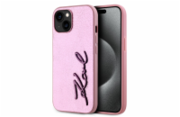 Karl Lagerfeld Wrinkled PU Signature Logo Zadní Kryt pro iPhone 15 Pink Představujeme Karl Lagerfeld Wrinkled PU Signature Logo - prémiový kryt, který přináší dokonalou ochranu pro váš telefon a záro