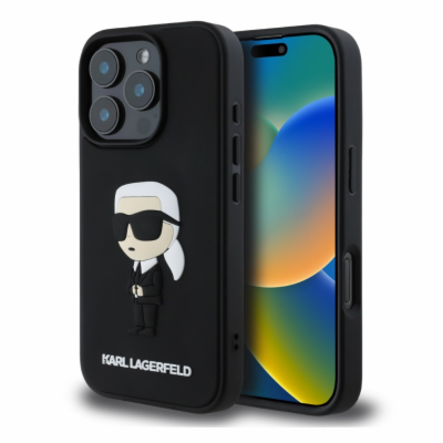 Karl Lagerfeld 3D Rubber Ikonik Zadní Kryt pro iPhone 16 ...
