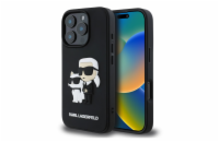 Karl Lagerfeld 3D Rubber Karl and Choupette Zadní Kryt pro iPhone 16 Pro Black Zahalte svůj telefon do prémiového krytu Karl Lagerfeld 3D Rubber a přidej mu špetku elegance a ochrany zároveň! Tento k