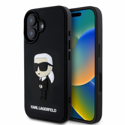 Karl Lagerfeld 3D Rubber Ikonik Zadní Kryt pro iPhone 16 ...