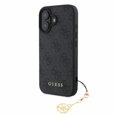 Guess 4G Charm Zadní Kryt pro iPhone 16 Tone on Tone Grey...