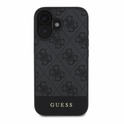 Guess PU 4G Stripe Zadní Kryt pro iPhone 16 Šedá Stylový ...