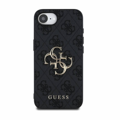 Guess PU 4G Metal Logo Zadní Kryt pro iPhone 16e Šedá Sty...