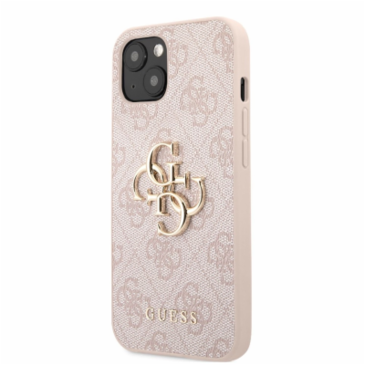 Guess PU 4G Metal Logo Zadní Kryt pro iPhone 13 Pink Gues...