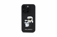 Karl Lagerfeld PU Saffiano Karl and Choupette Zadní Kryt pro iPhone 15 Pro Černá Luxusní zadní kryt Karl Lagerfeld pro iPhone spojuje elegantní vzhled s praktickou ochranou. Stylový doplněk pro každé