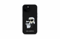 Karl Lagerfeld PU Saffiano Karl and Choupette Zadní Kryt pro iPhone 15 Černá Luxusní zadní kryt Karl Lagerfeld pro iPhone spojuje elegantní vzhled s praktickou ochranou. Stylový doplněk pro každého m