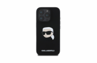 Karl Lagerfeld Liquid Silicone Karl Head MagSafe Zadní Kryt pro iPhone 16 Pro Černá Luxusní zadní kryt Karl Lagerfeld pro iPhone spojuje elegantní vzhled s praktickou ochranou. Stylový doplněk pro ka